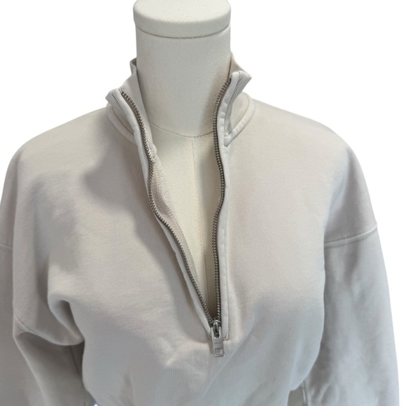 Wilfred x Aritzia - Cream Half-Zip Pullover Top Sz 2XS - Picture 4 of 9